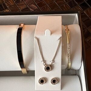 Elegant Black and Gold Jewelry Set